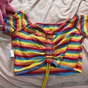 SHEIN small rainbow crop top